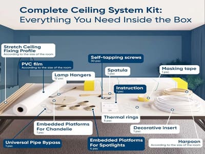 Complete stretch ceiling systems