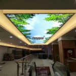 FOXYGEN Decoration Material Rectangle Print Pvc Stretch Ceiling for living room