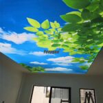 15 Year Quality Guarantee Pre-stretched Double Layer Panels Architect Blue Sky Ceilings Pvc Membrane Foil Stretch Ceilings